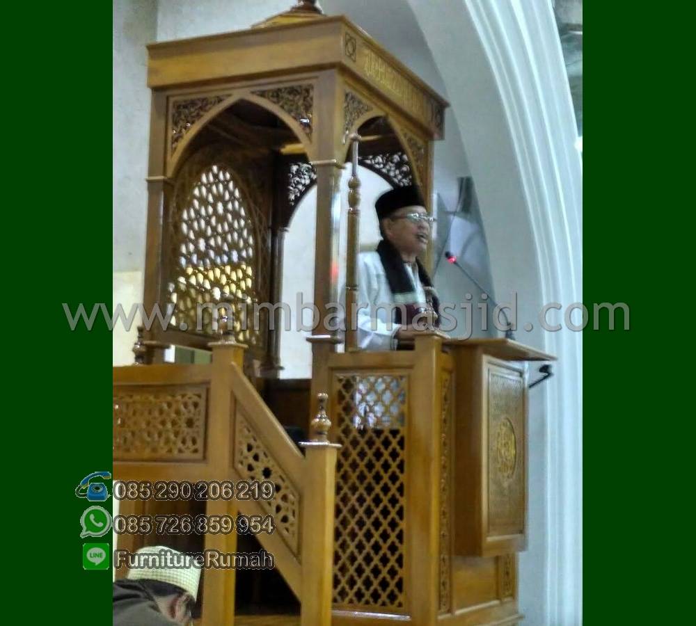 Furniture Terlaris Mimbar Masjid Kubah Stock Mebel Terbaru MM 300