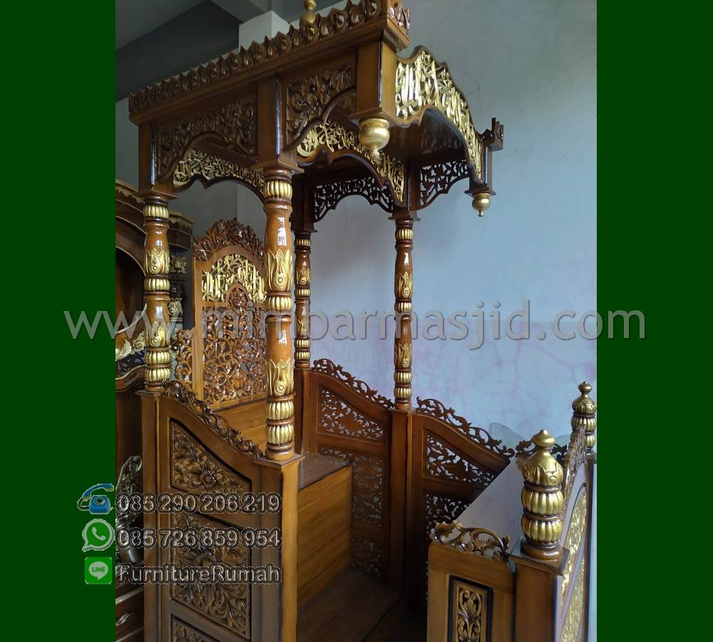 Promo Stock Mimbar Masjid Ukiran Kubah Furniture Best Seller MM 229