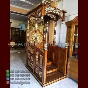 Mimbar Masjid Kayu Jati Terbaru